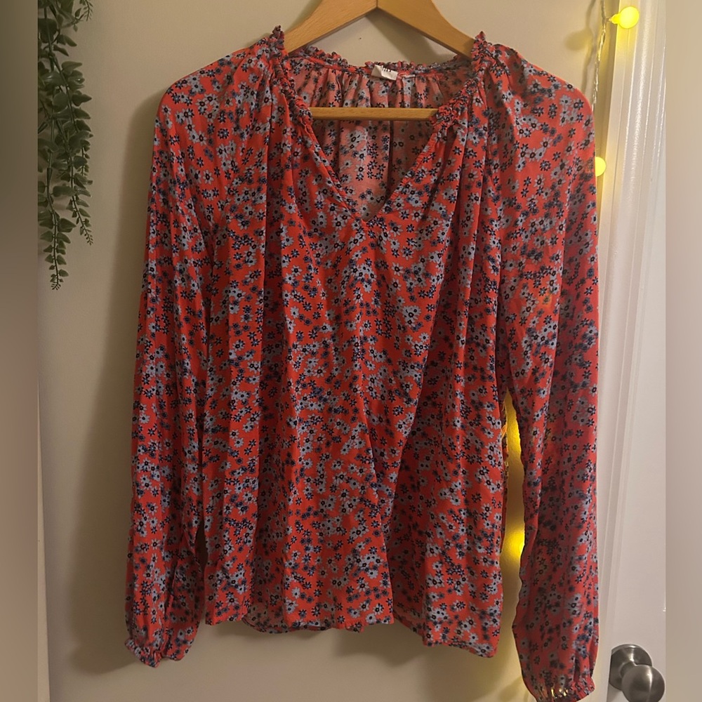 Gap floral long sleeve top